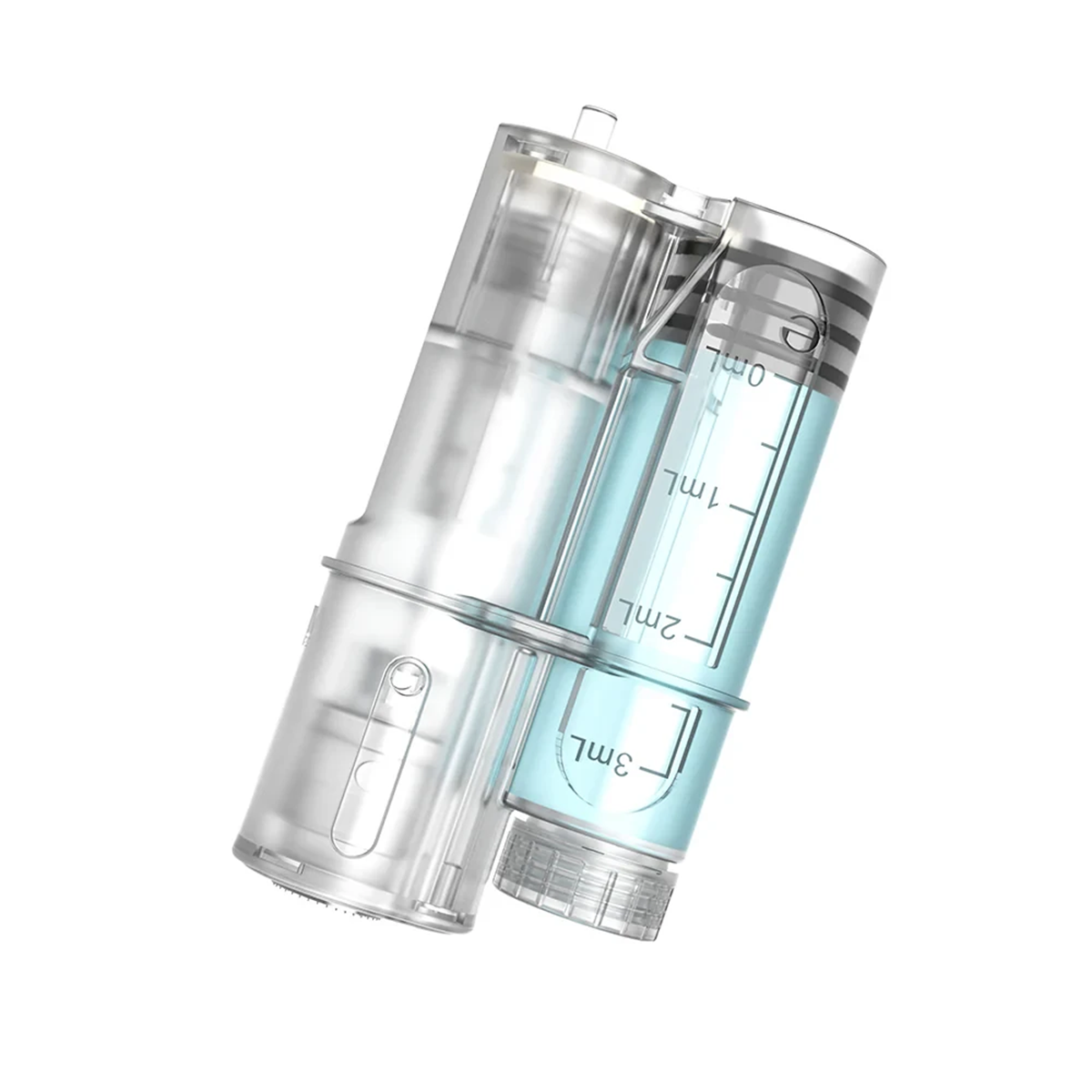 Cartouche H6 contenant du liquide dans le réservoir gradué pour illustrer la distribution