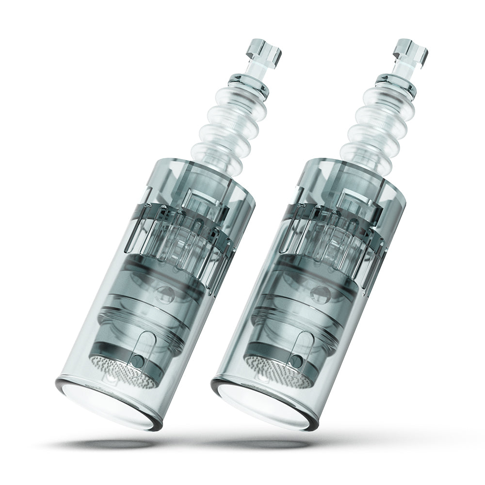 Deux cartouches M8/M7s montrant corps transparents et ressorts
